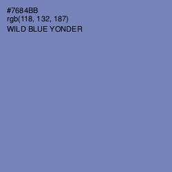 #7684BB - Wild Blue Yonder Color Image